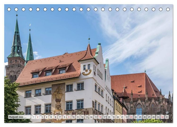 Produktbild: N&Uuml;RNBERG Historisches Stadtherz (Tischkalender 2026 DIN A5 quer), CALVENDO Monatskalender