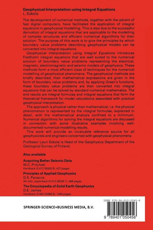 Produktbild: Geophysical Interpretation using Integral Equations
