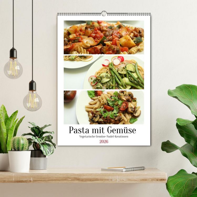 Produktbild: Pasta mit Gem&uuml;se (Wandkalender 2026 DIN A2 hoch), CALVENDO Monatskalender