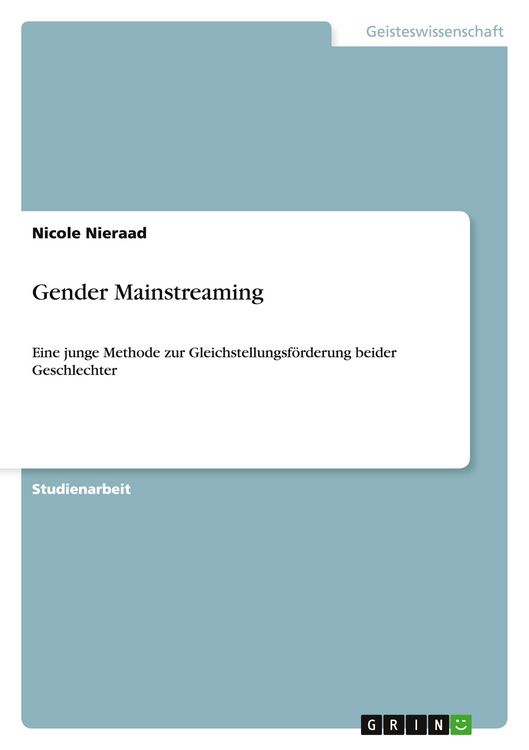 Produktbild: Gender Mainstreaming
