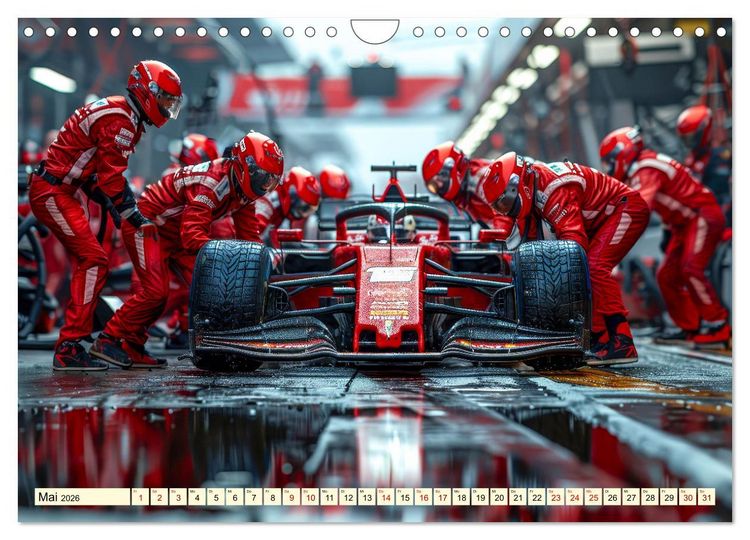 Produktbild: Boxenstopp - eingespieltes Team (Wandkalender 2026 DIN A4 quer), CALVENDO Monatskalender
