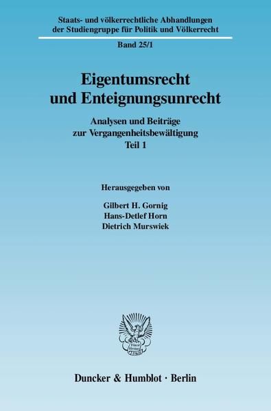 Produktbild: Eigentumsrecht und Enteignungsunrecht.