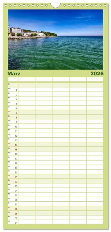 Produktbild: Familienplaner 2026 - Ostsee Sehnsucht mit 5 Spalten (Wandkalender, 21 x 45 cm) CALVENDO