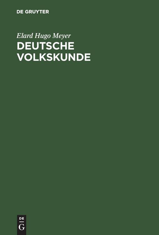 Produktbild: Deutsche Volkskunde