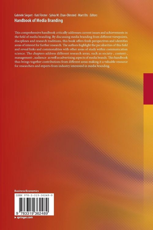 Produktbild: Handbook of Media Branding