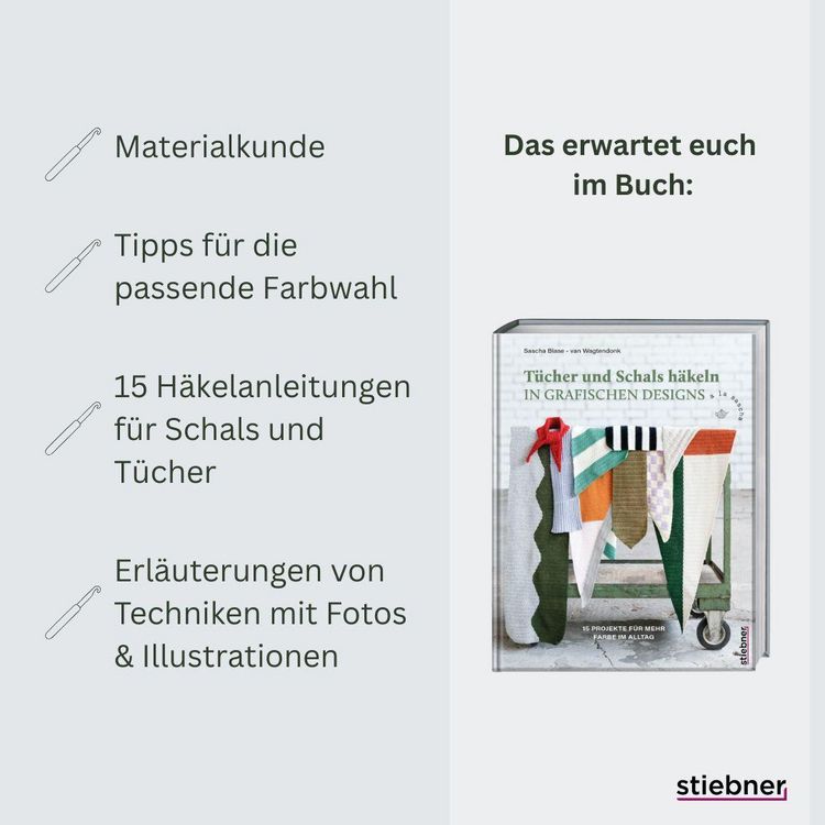 Produktbild: T&uuml;cher und Schals h&auml;keln in grafischen Designs