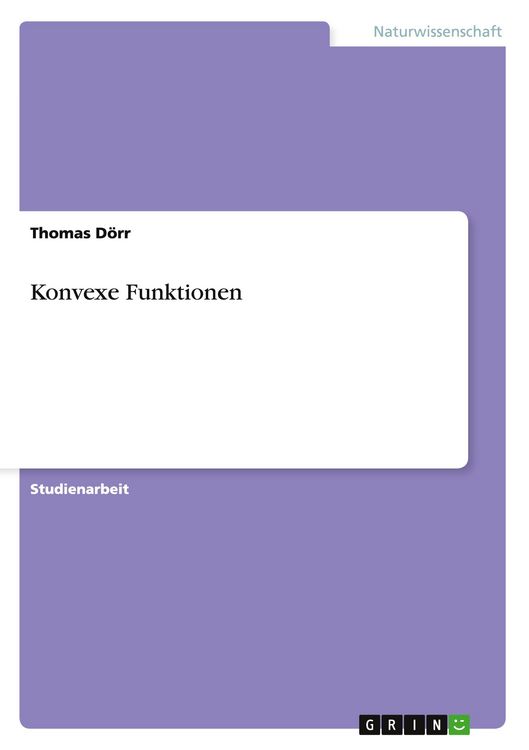 Produktbild: Konvexe Funktionen