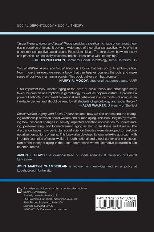 Produktbild: Social Welfare, Aging, and Social Theory