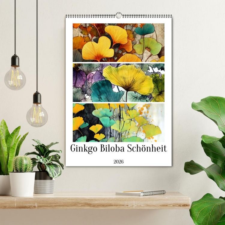 Produktbild: Ginkgo Biloba Sch&ouml;nheit (Wandkalender 2026 DIN A2 hoch), CALVENDO Monatskalender