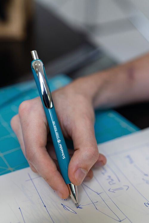 Produktbild: Schneider Kugelschreiber Slider Rave teal, Mine Slider 755 XB blau