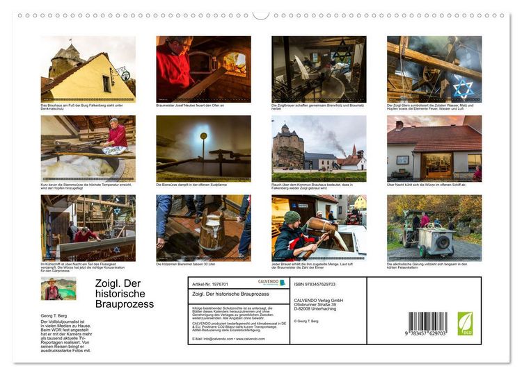 Produktbild: Zoigl. Der historische Brauprozess (Wandkalender 2026 DIN A2 quer), CALVENDO Monatskalender