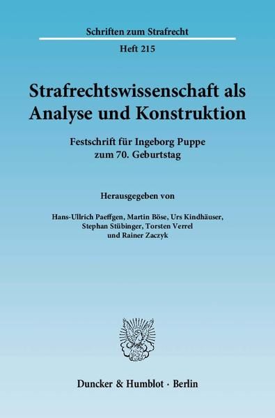 Produktbild: Strafrechtswissenschaft als Analyse und Konstruktion.