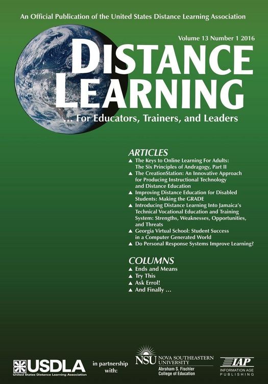 Produktbild: Distance Learning Vol 13 Issue 1