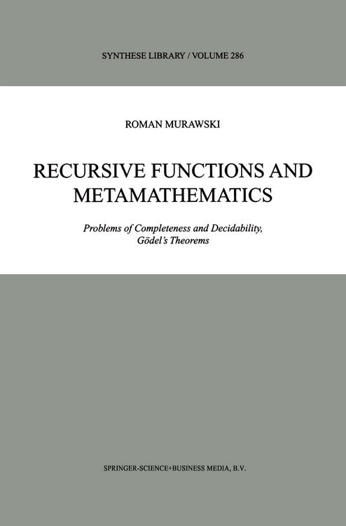 Produktbild: Recursive Functions and Metamathematics