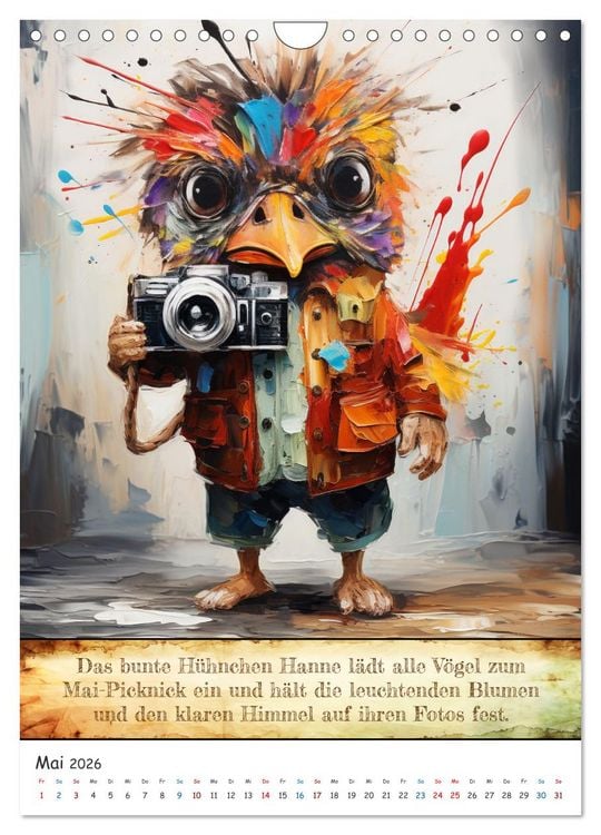 Produktbild: Tierische Paparazzi (Wandkalender 2026 DIN A4 hoch), CALVENDO Monatskalender