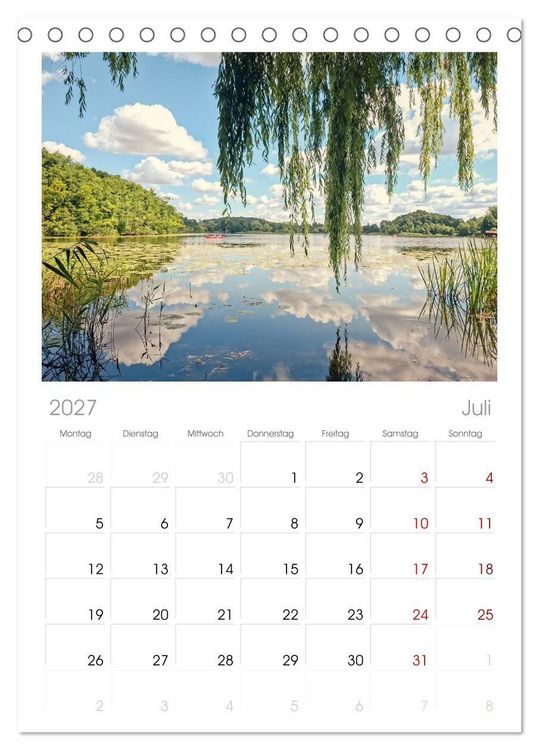 Produktbild: Tischplaner 2027 - Lychen - zwischen Wald und Seen (A5 Tischkalender zum Aufstellen) CALVENDO