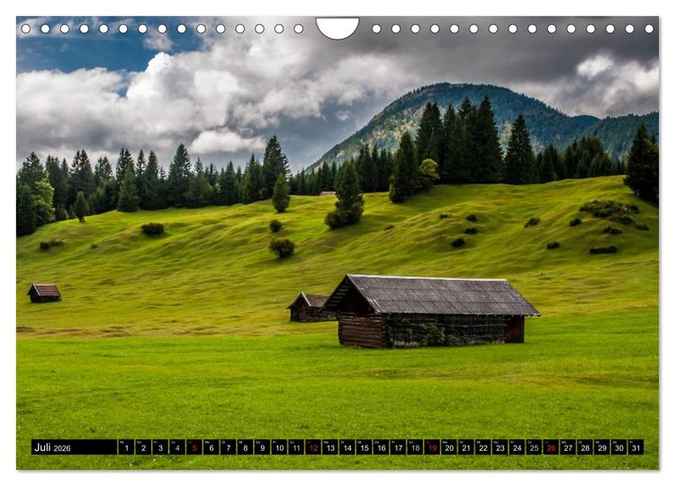 Produktbild: Traumlandschaft Werdenfelser Land - Teil I (Wandkalender 2026 DIN A4 quer), CALVENDO Monatskalender