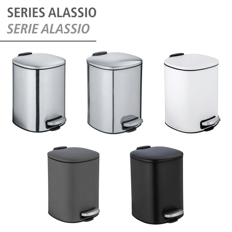 Produktbild: Treteimer Mod. Alassio, Wei&szlig; 5 L, mit Easy-Close Absenkautomatik