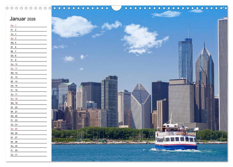 Produktbild: CHICAGO Stadtzentrum (Wandkalender 2026 DIN A3 quer), CALVENDO Monatskalender