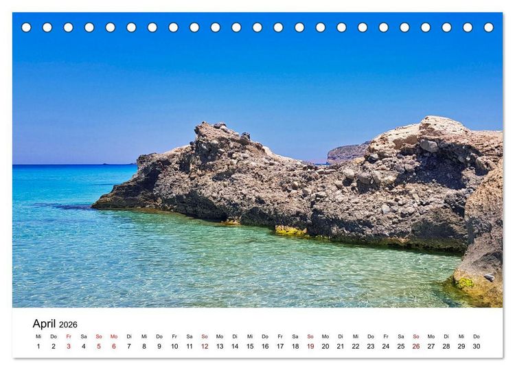 Produktbild: Kretas Wilder Westen (Tischkalender 2026 DIN A5 quer), CALVENDO Monatskalender