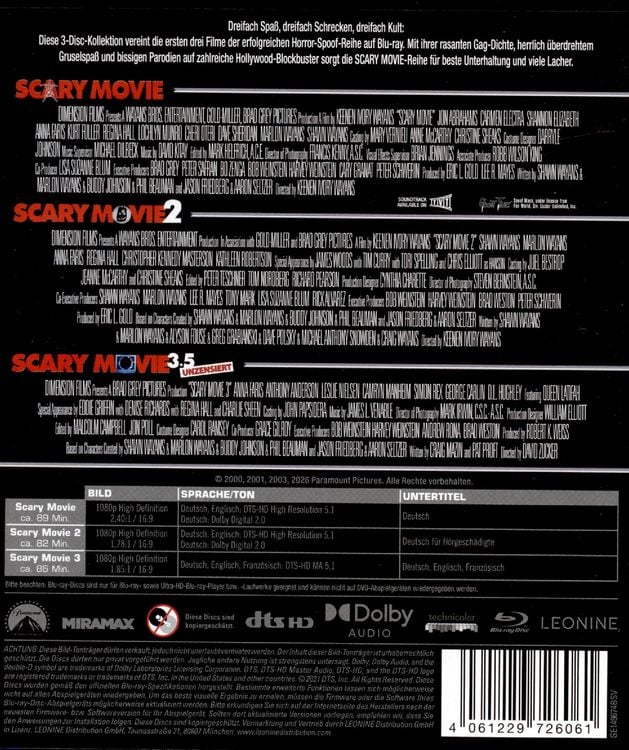 Produktbild: Scary Movie 1-3 Box