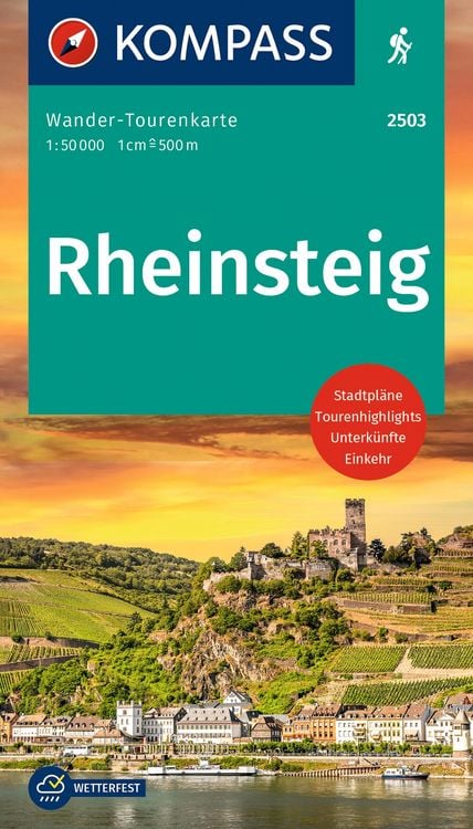 Produktbild: KOMPASS Wander-Tourenkarte Rheinsteig 1:50.000