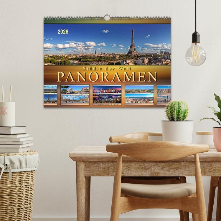 Produktbild: St&auml;dte der Welt, Panoramen (Wandkalender 2026 DIN A3 quer), CALVENDO Monatskalender