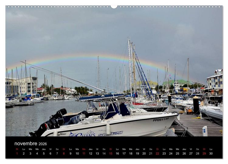 Produktbild: Paysages de Guadeloupe (Calendrier mural 2026 DIN A2 vertical) calendrier de bureau