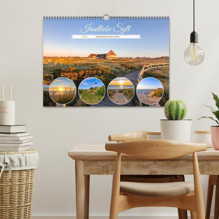 Produktbild: INSELLIEBE SYLT Zauberhafte Momente (Wandkalender 2026 DIN A3 quer), CALVENDO Monatskalender