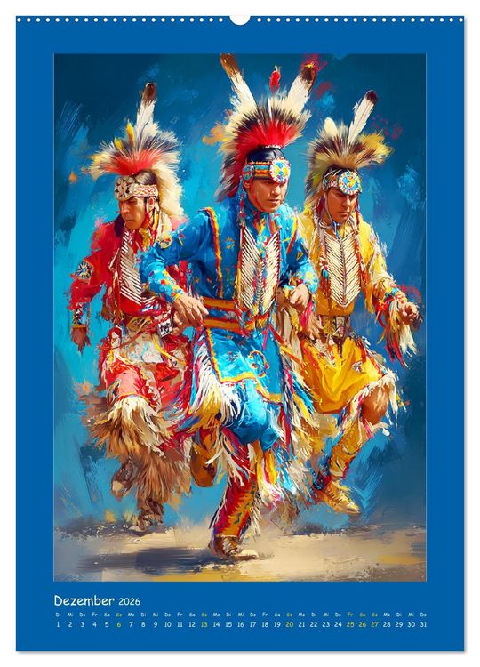 Produktbild: Omaha-Tanz. Grastanz der amerikanischen Ureinwohner (hochwertiger Premium Wandkalender 2026 DIN A2 hoch), Kunstdruck in Hochglanz