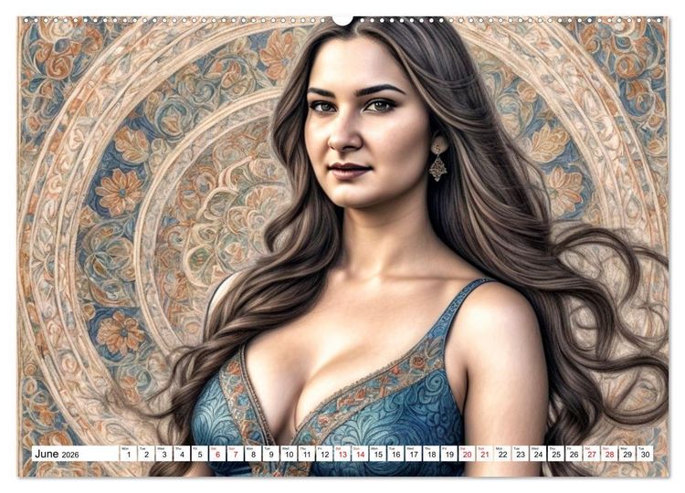 Produktbild: The Muse Moira in Twelve Facets (Wall Calendar 2026 DIN A2 landscape), CALVENDO 12 Month Wall Calendar