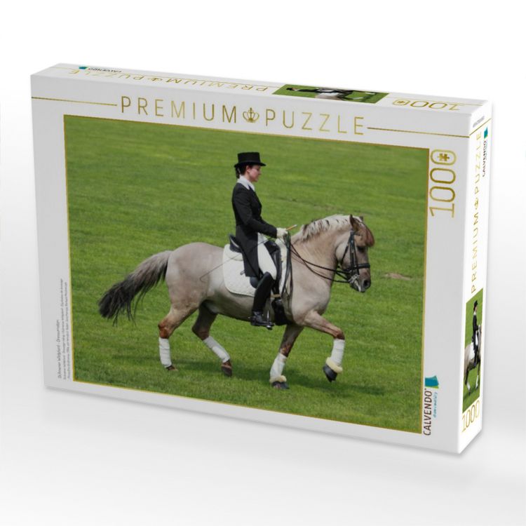 Produktbild: CALVENDO Puzzle D&uuml;lmener Wildpferd - Dressurreiten | 1000 Teile Lege-Gr&ouml;&szlig;e 64x48cm Foto-Puzzle f&uuml;r gl&uuml;ckliche Stunden