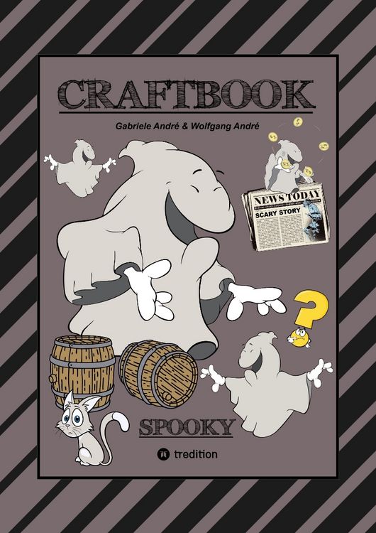 Produktbild: Craftbook - 100 Gruselige Malmotive - 2 Schaurige Bastelspiele - R&auml;tsel - Lustige Bilder - Grauenhafte Aufgaben