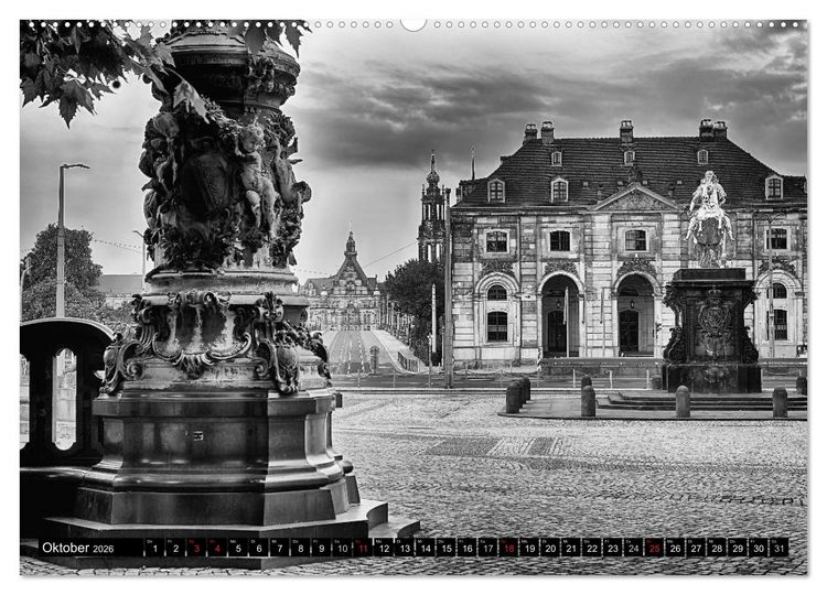 Produktbild: Dresden Faszination Schwarz Weiss (Wandkalender 2026 DIN A2 quer), CALVENDO Monatskalender
