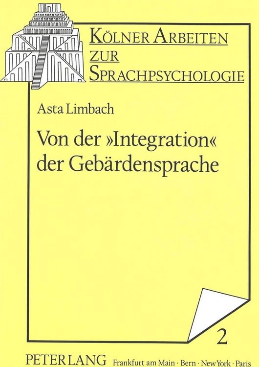 Produktbild: Von der &laquo;Integration&raquo; der Geb&auml;rdensprache