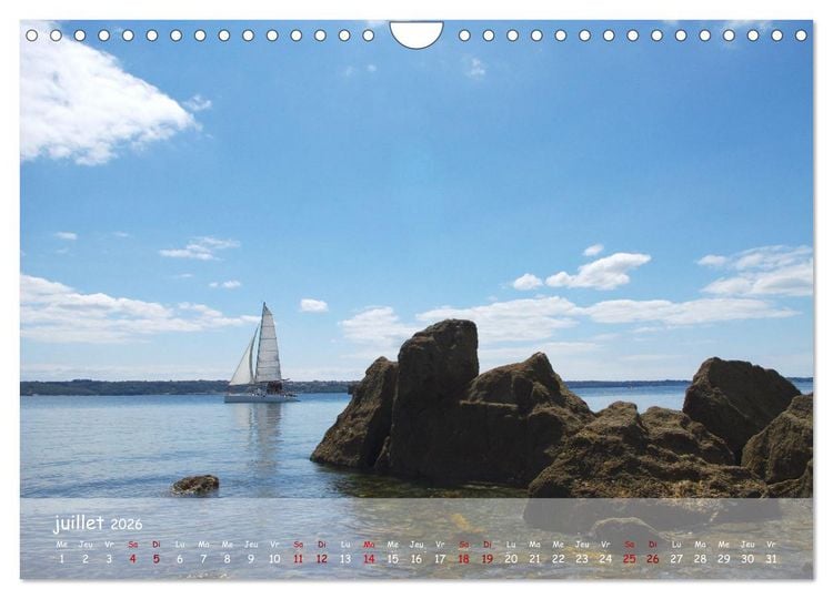 Produktbild: BRETAGNE La beaut&eacute; du Finist&egrave;re (Calendrier mural 2026 DIN A4 vertical), CALVENDO calendrier mensuel