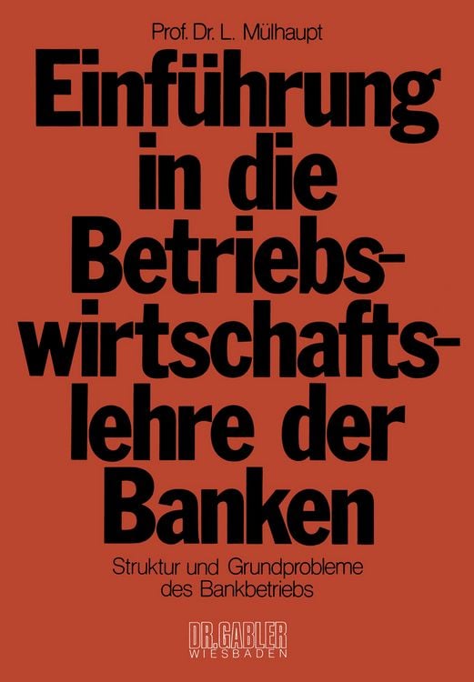 Produktbild: Einf&uuml;hrung in die Betriebswirtschaftslehre der Banken