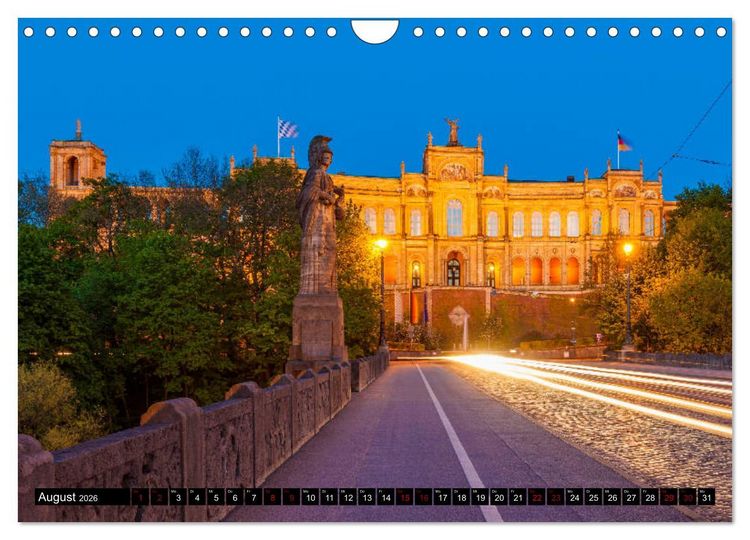 Produktbild: M&Uuml;NCHEN Impressionen einer Weltstadt (Wandkalender 2026 DIN A4 quer), CALVENDO Monatskalender