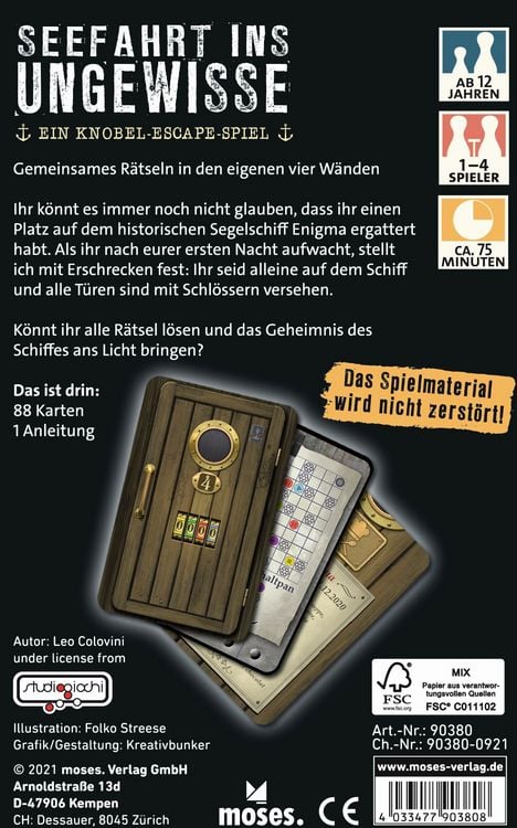 Produktbild: Seefahrt ins Ungewisse