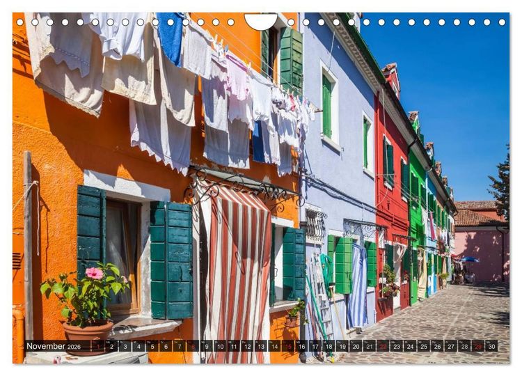 Produktbild: BURANO Charmante und farbenfrohe Insel (Wandkalender 2026 DIN A4 quer), CALVENDO Monatskalender