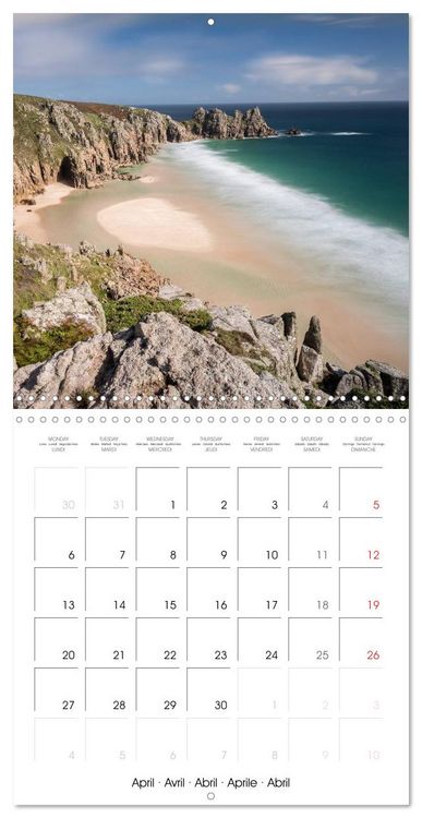 Produktbild: Beautiful Cornish Seascapes (Wall Calendar 2026 12 &times; 12 Inch) CALVENDO 12 Month Wall Calendar
