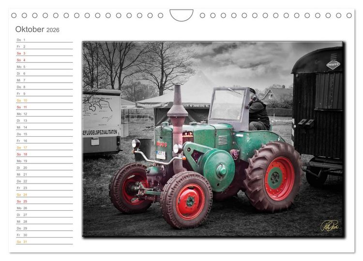 Produktbild: Oldtimer - nostalgische Trecker und Lastwagen (Wandkalender 2026 DIN A4 quer), CALVENDO Monatskalender