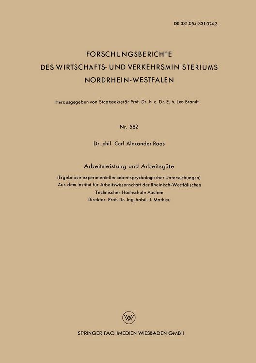 Produktbild: Arbeitsleistung und Arbeitsg&uuml;te