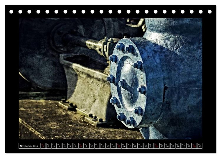 Produktbild: Industrie-Kunst 2026 (Tischkalender 2026 DIN A5 quer), CALVENDO Monatskalender