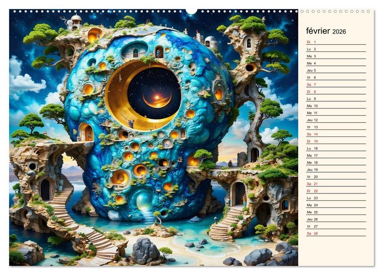 Produktbild: Sentiers magiques (Calendrier mural 2026 DIN A2 vertical) calendrier de bureau