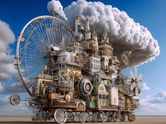 Produktbild: CALVENDO Puzzle Himmelsfabrik auf R&auml;dern | 1000 Teile Lege-Gr&ouml;&szlig;e 64x48cm Foto-Puzzle f&uuml;r gl&uuml;ckliche Stunden