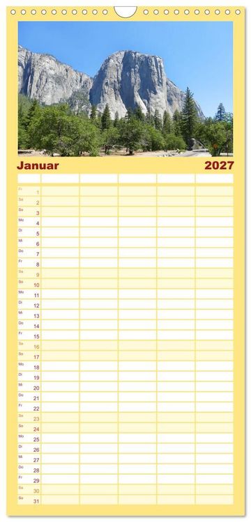 Produktbild: Familienplaner 2027 - Discover the West mit 5 Spalten (Wandkalender, 21 x 45 cm) CALVENDO