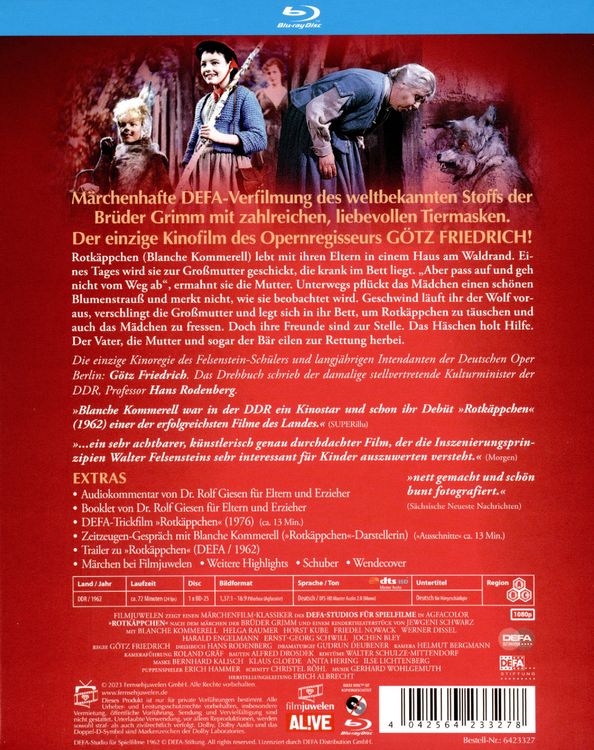 Produktbild: Rotk&auml;ppchen (1962) (Filmjuwelen / DEFA-M&auml;rchen)