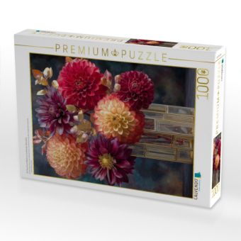 Produktbild: CALVENDO Puzzle Art Deco formt Bl&uuml;ten zu strahlender Geometrie | 1000 Teile Lege-Gr&ouml;&szlig;e 64x48cm Foto-Puzzle f&uuml;r gl&uuml;ckliche Stunden