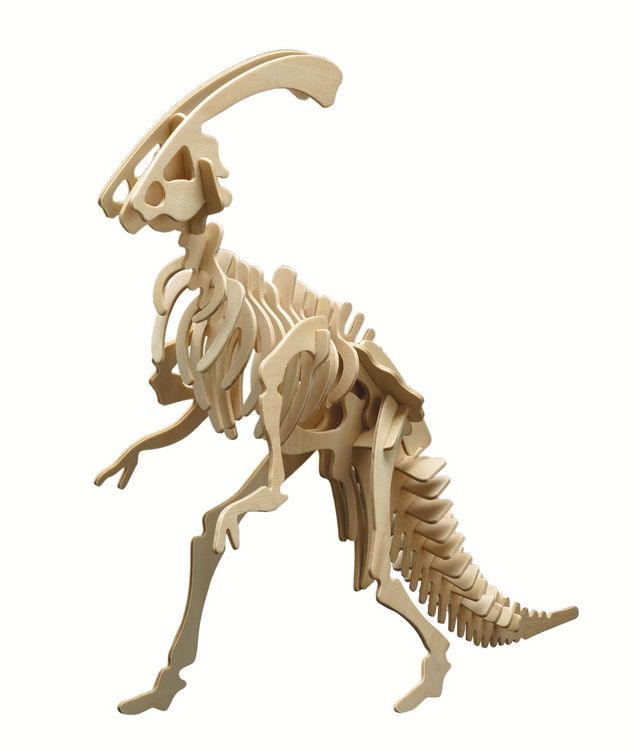 Produktbild: PEBARO 856/4 - Holzbausatz Dinosaurier Parasaurolophus, 38 Teile, Holzkonstruktion zum Zusammenstecken